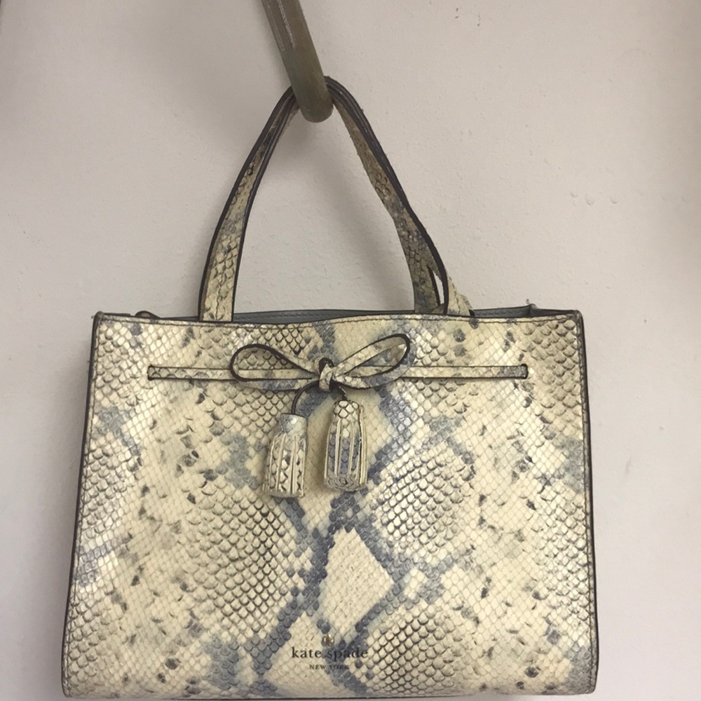 Kate Spade Blue and Cream Snake Skin bag